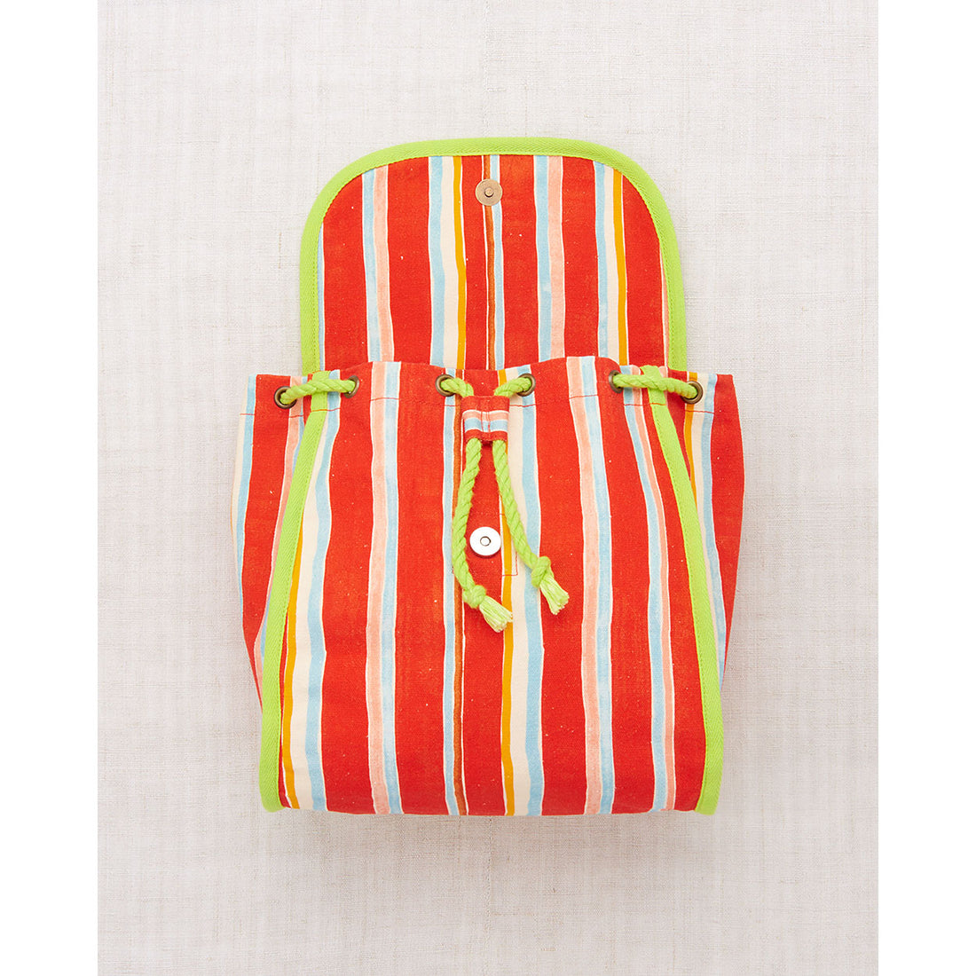 Misha and Puff Persimmon Watercolor Stripe Rucksack