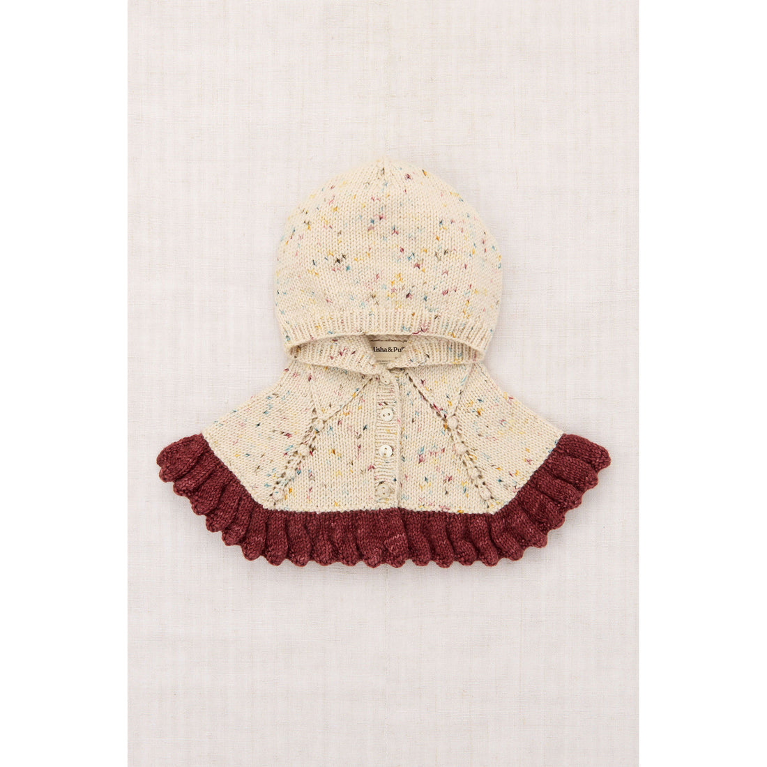 Misha and Puff Snowglobe Confetti Ruffle Capelet