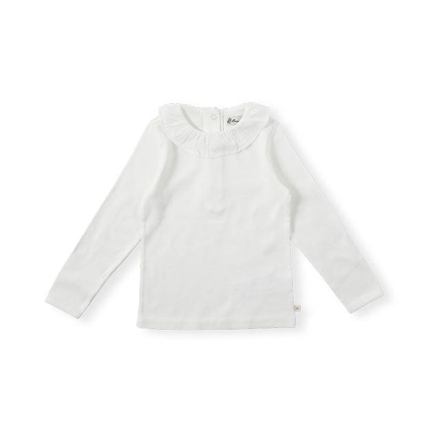 Bene Bene Ivory Ruffle Collar T-shirt