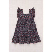 Misha and Puff Madder Root Folk Tile Ruffle Sleeve Dress