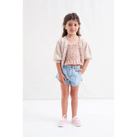Tocoto Vintage Blue Denim Jean Shorts