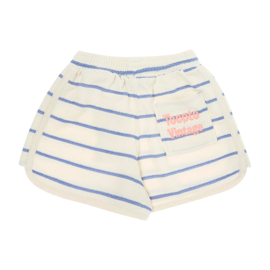 Tocoto Vintage Blue Striped Shorts