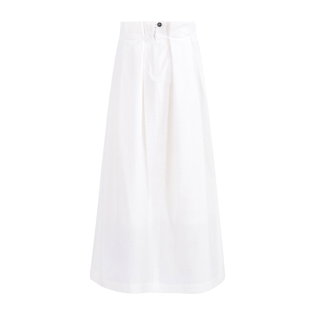 tntrm White Seersucker Pleated Skirt