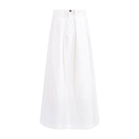 tntrm White Seersucker Pleated Skirt