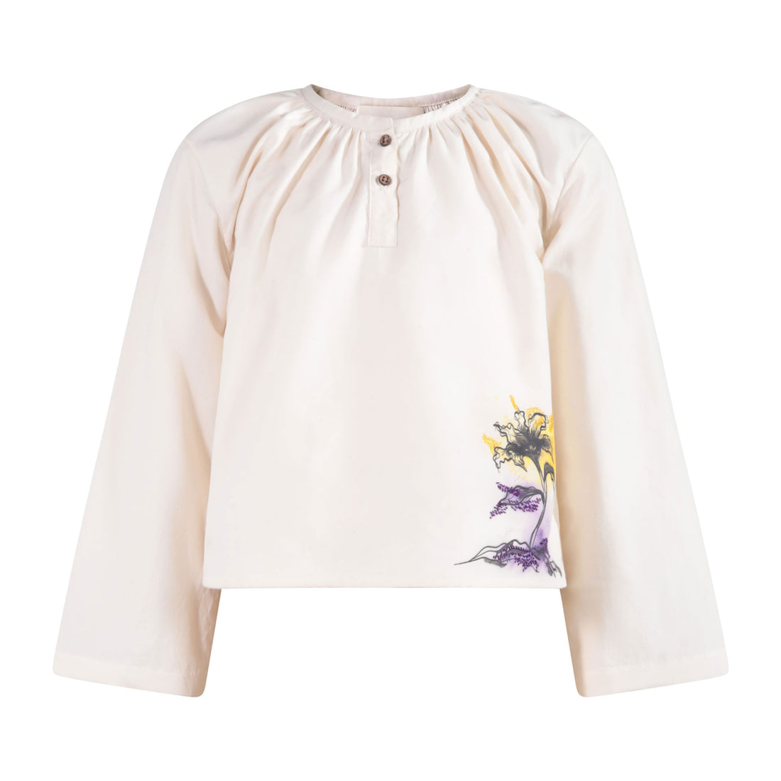 tntrm White With Floral Blouse