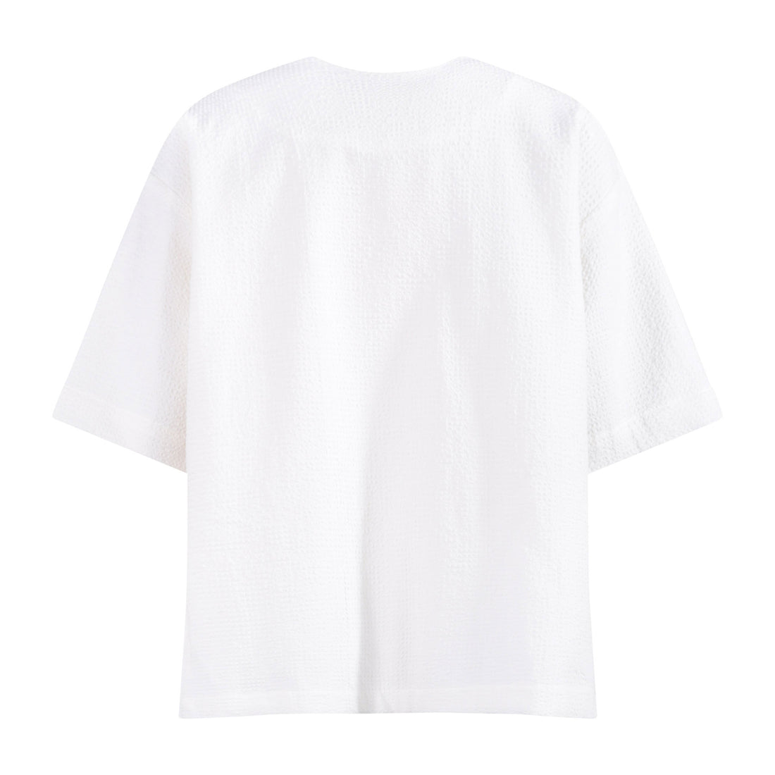 tntrm White Seersucker Woven T-Shirt