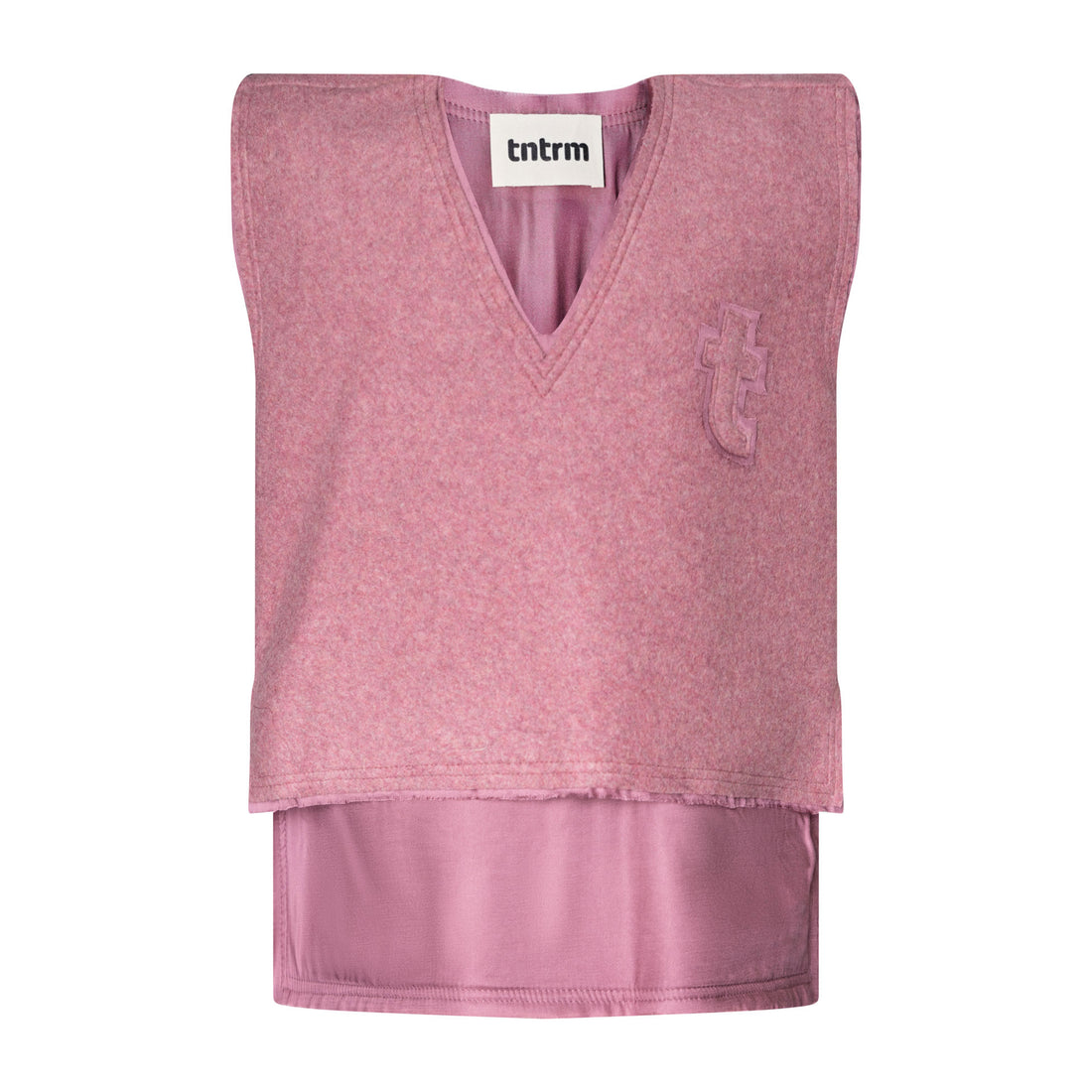 TNTRM Bordeaux Melange Fleece Vest