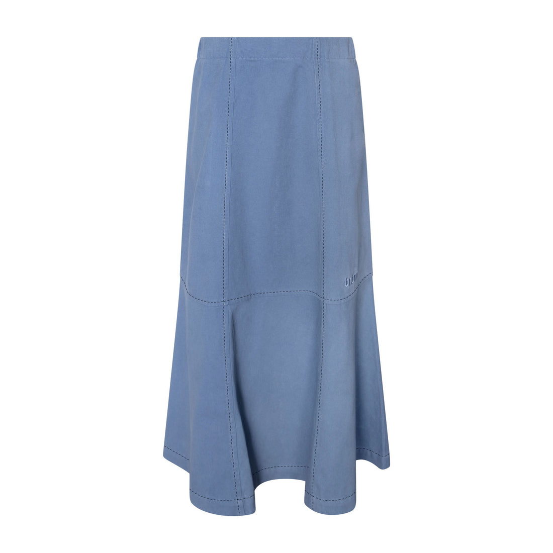 TNTRM Celestian Blue Embroidered Maxi Skirt