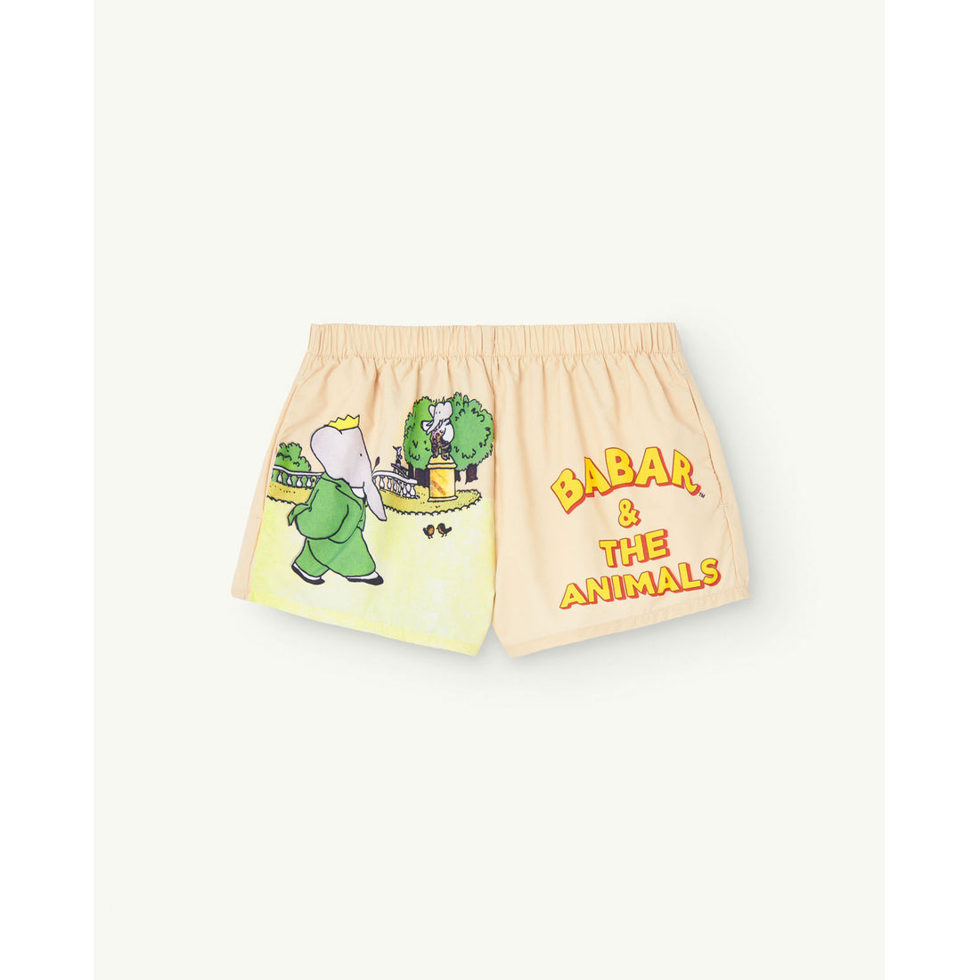 The Animals Observatory Babar X TAO Off White Puppy Swim Shorts