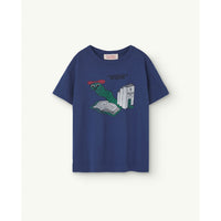 The Animals Observatory Blue Worm Rooster T-Shirt
