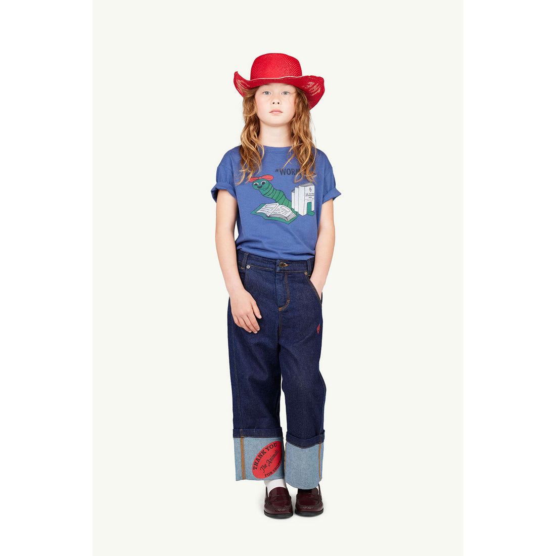 The Animals Observatory Blue Worm Rooster T-Shirt