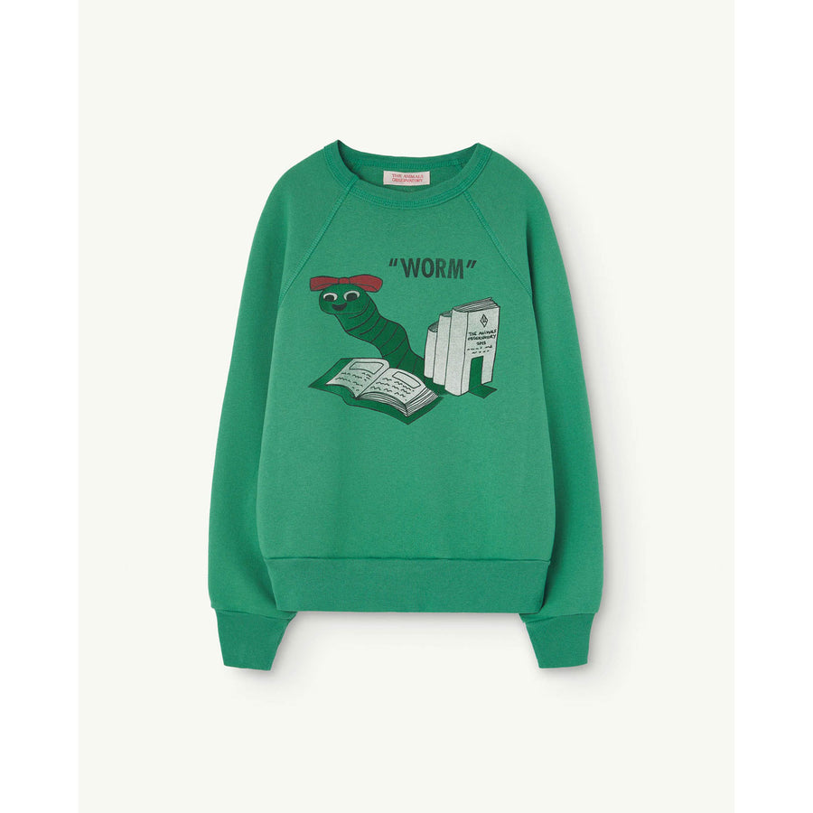 The Animals Observatory Green Worm Shark Sweatshirt