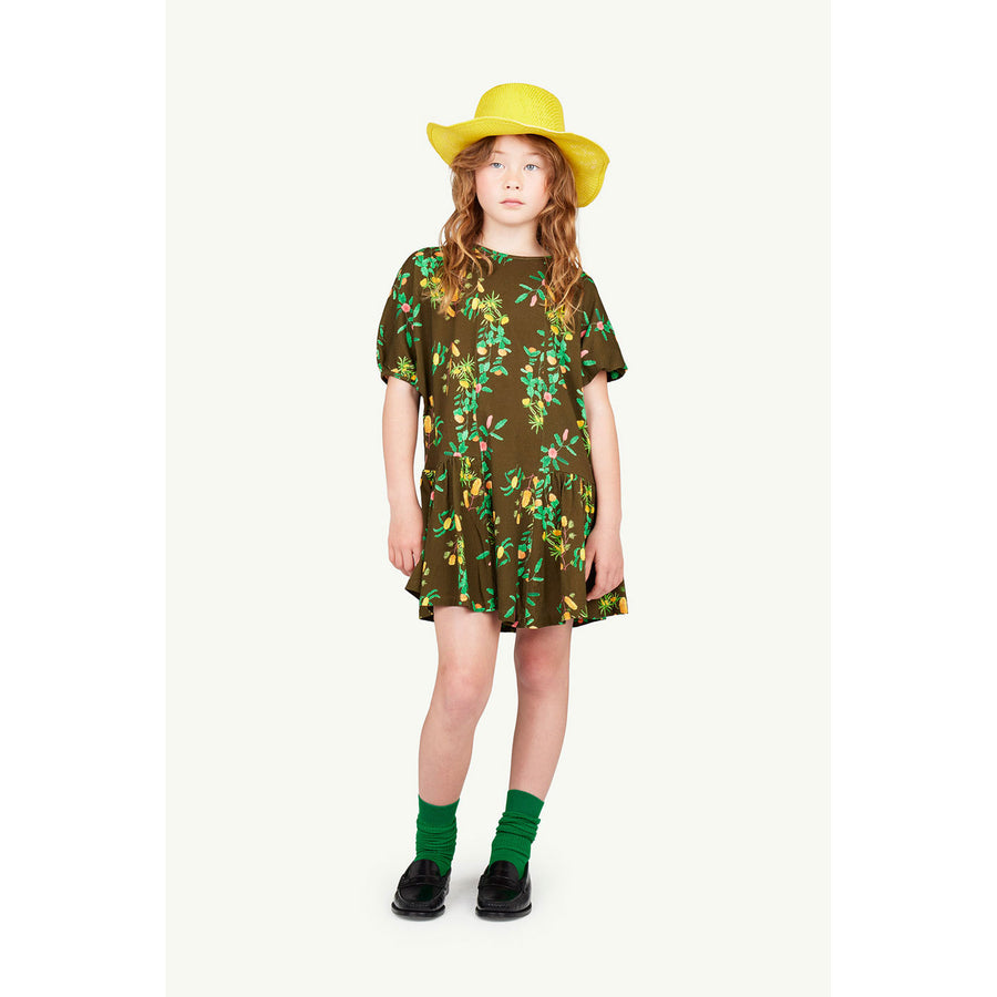 The Animals Observatory Deep Green Floral Walrus Dress