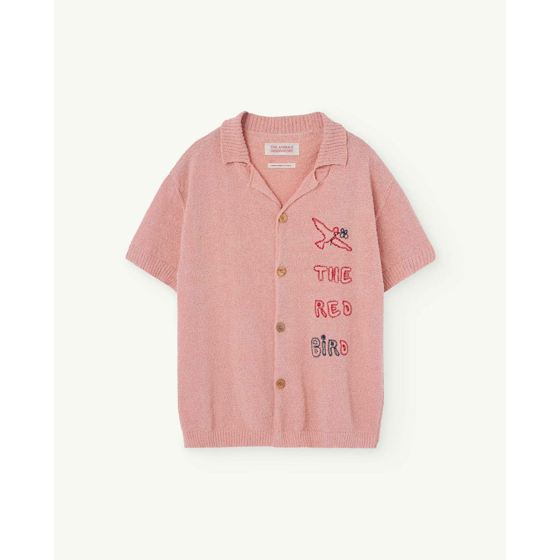 The Animals Observatory Soft Pink Whale Collar Sweater