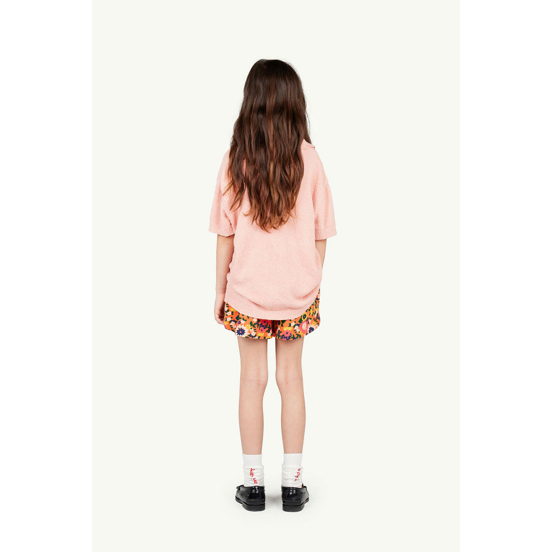 The Animals Observatory Soft Pink Whale Collar Sweater