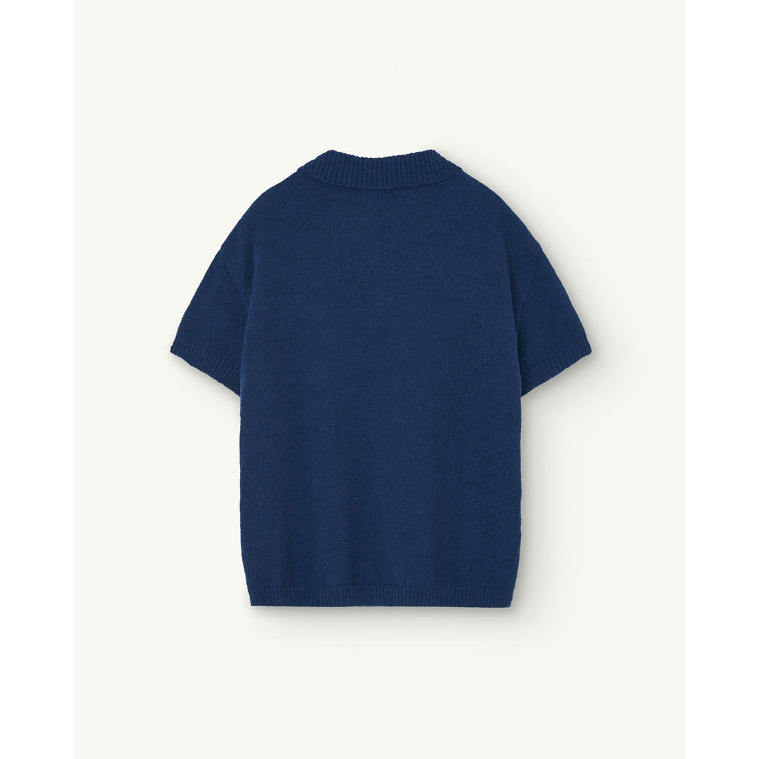 The Animals Observatory Navy Bird Whale Collar Sweater
