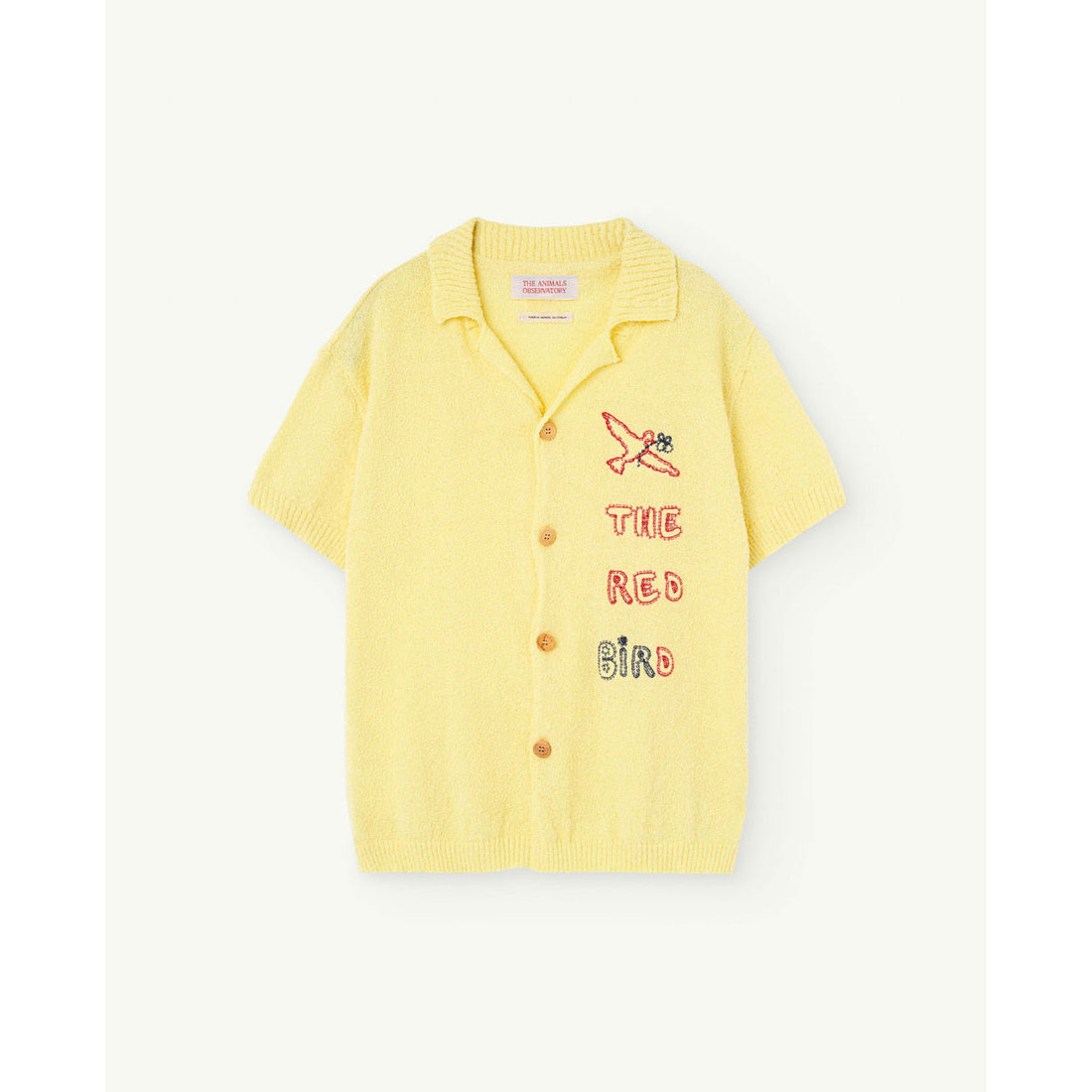 The Animals Observatory Soft Yellow Whale Collar Sweater