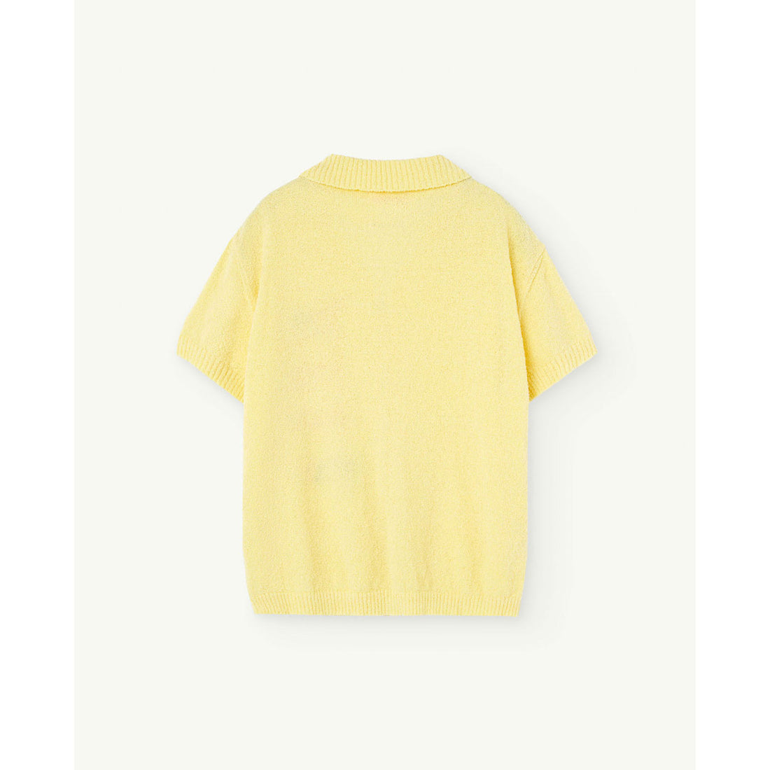 The Animals Observatory Soft Yellow Whale Collar Sweater