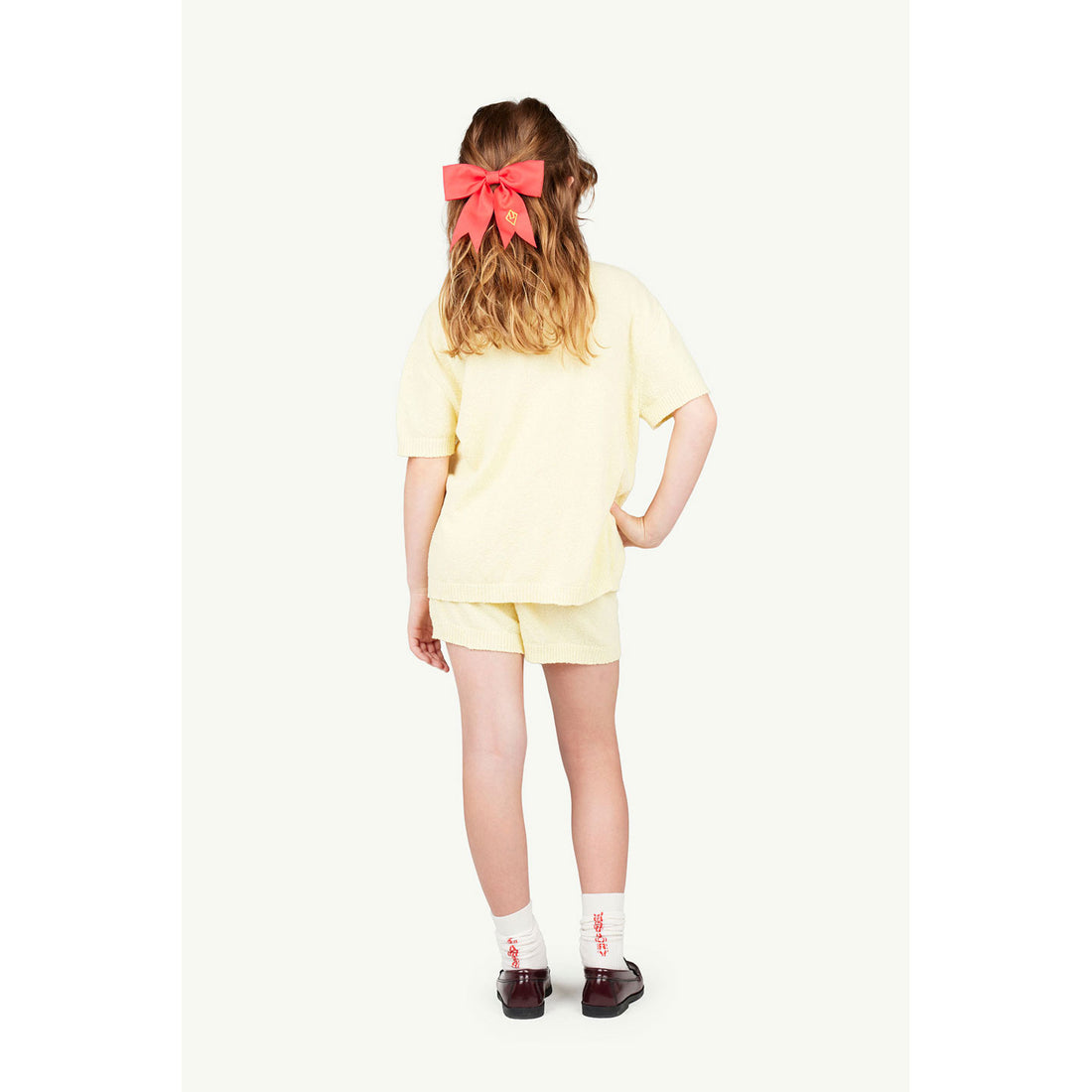 The Animals Observatory Soft Yellow Whale Collar Sweater