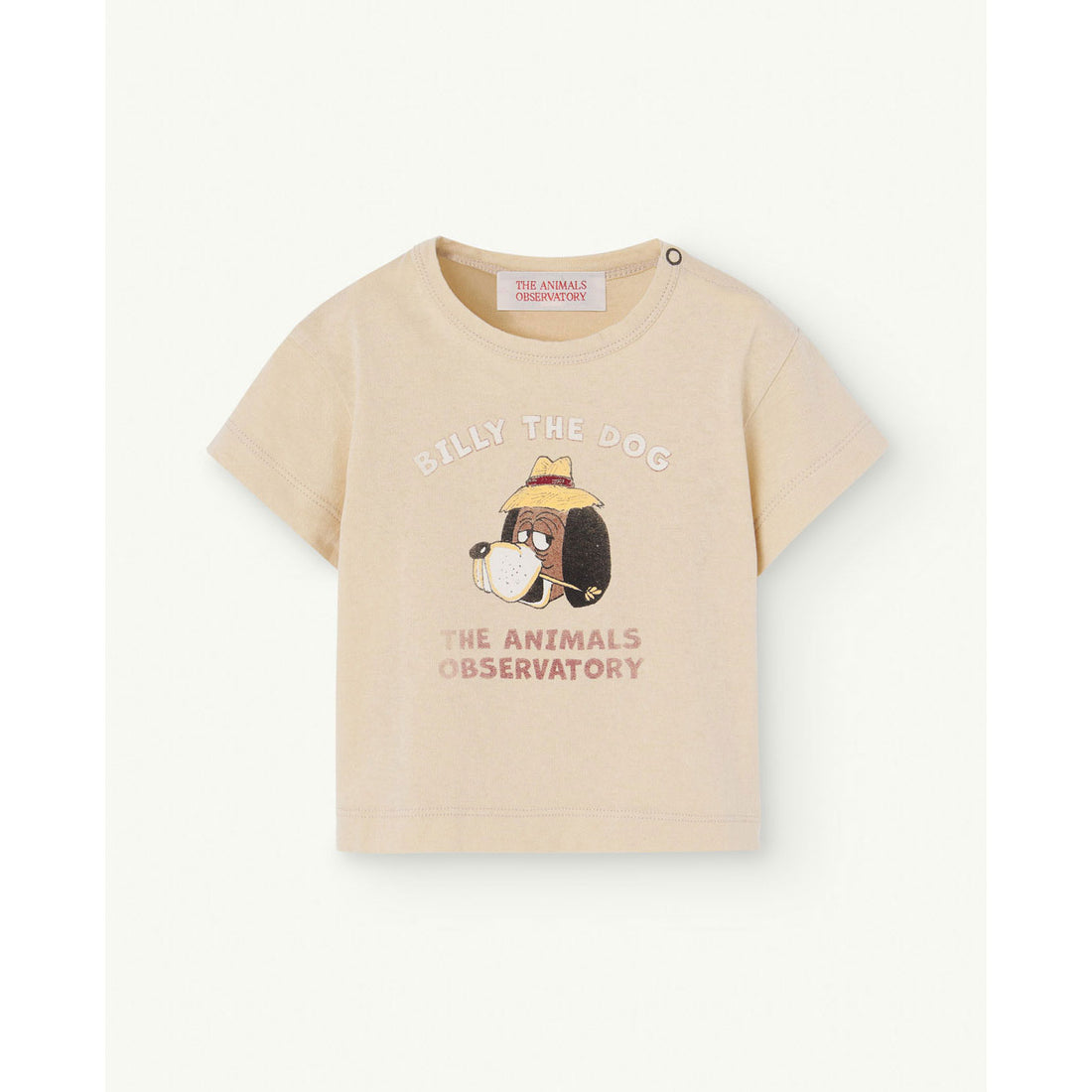 The Animals Observatory Beige Billy Rooster Baby T-Shirt