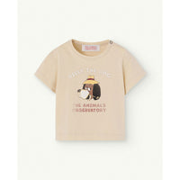 The Animals Observatory Beige Billy Rooster Baby T-Shirt