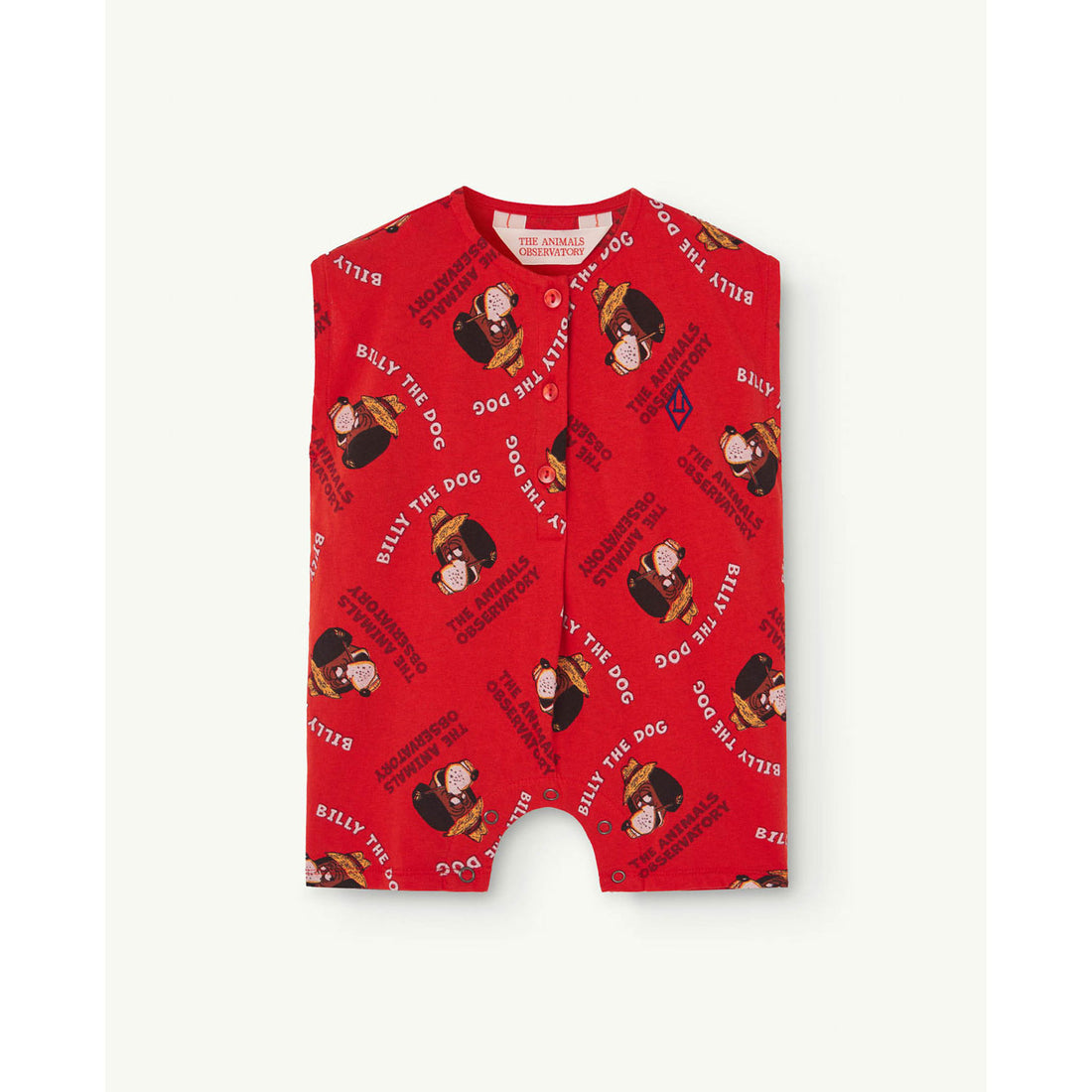 The Animals Observatory Red Billy Goose Baby Jumpsuit