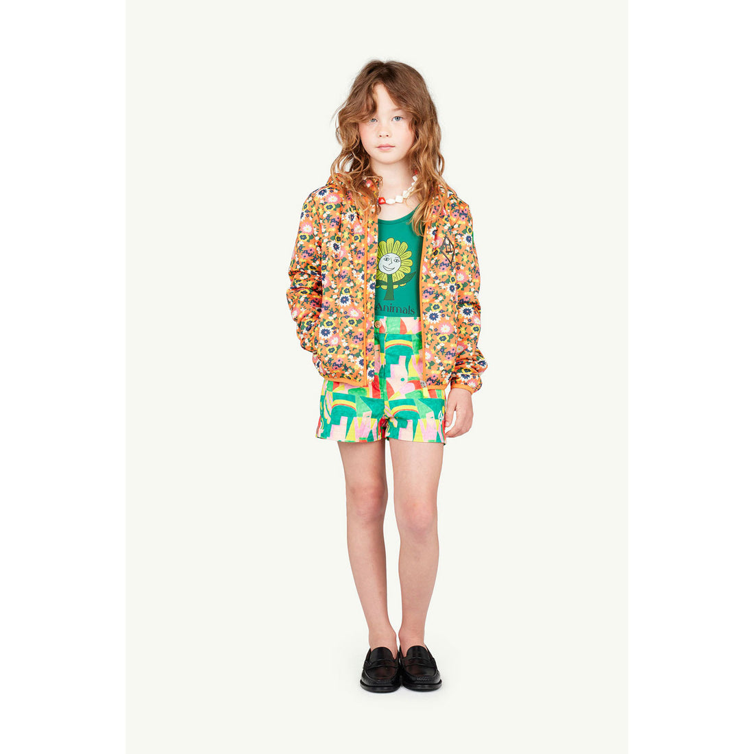 The Animals Observatory Orange Flowers Calf Jacket