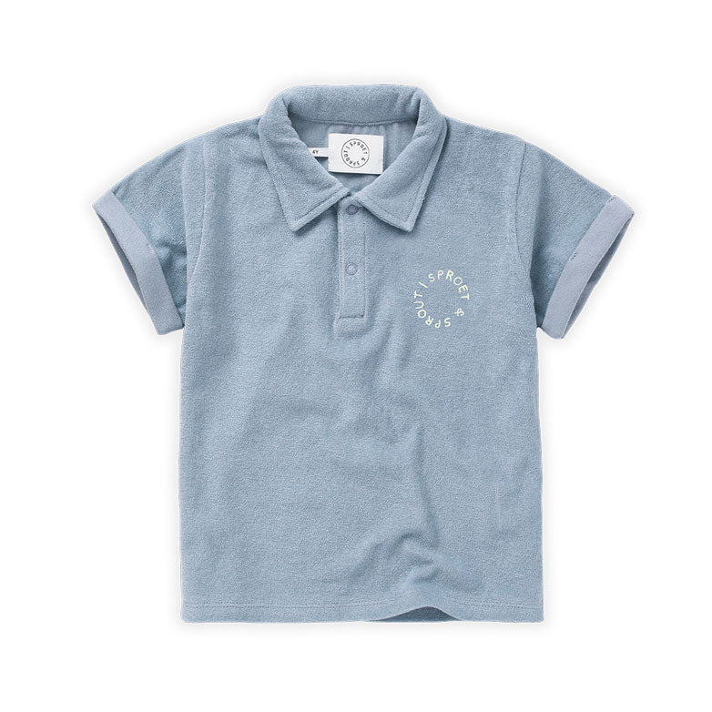 Sproet and Sprout Misty Blue Terry Polo