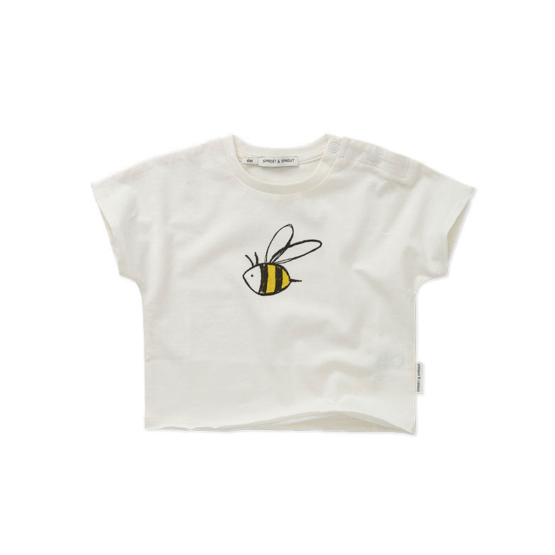 Sproet and Sprout Off White Bee Baby Tee