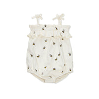 Sproet and Sprout Off White Beez Strap Romper
