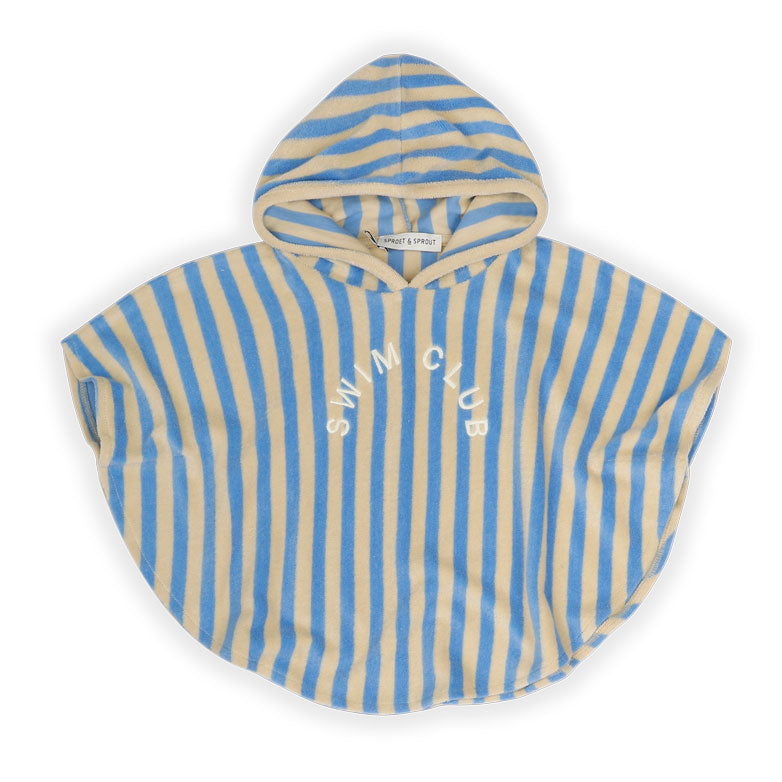 Sproet and Sprout Sesame Terry Stripes Poncho