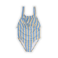 Sproet and Sprout Sesame Chest Ruffle Stripes Swimsuit