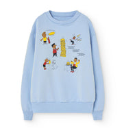 The Animals Observatory Soft Blue Bear Sweatshirt