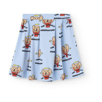 The Animals Observatory Soft Blue Printed Turkey Skirt
