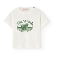 The Animals Observatory White Logo Pangolin Baby T-Shirt