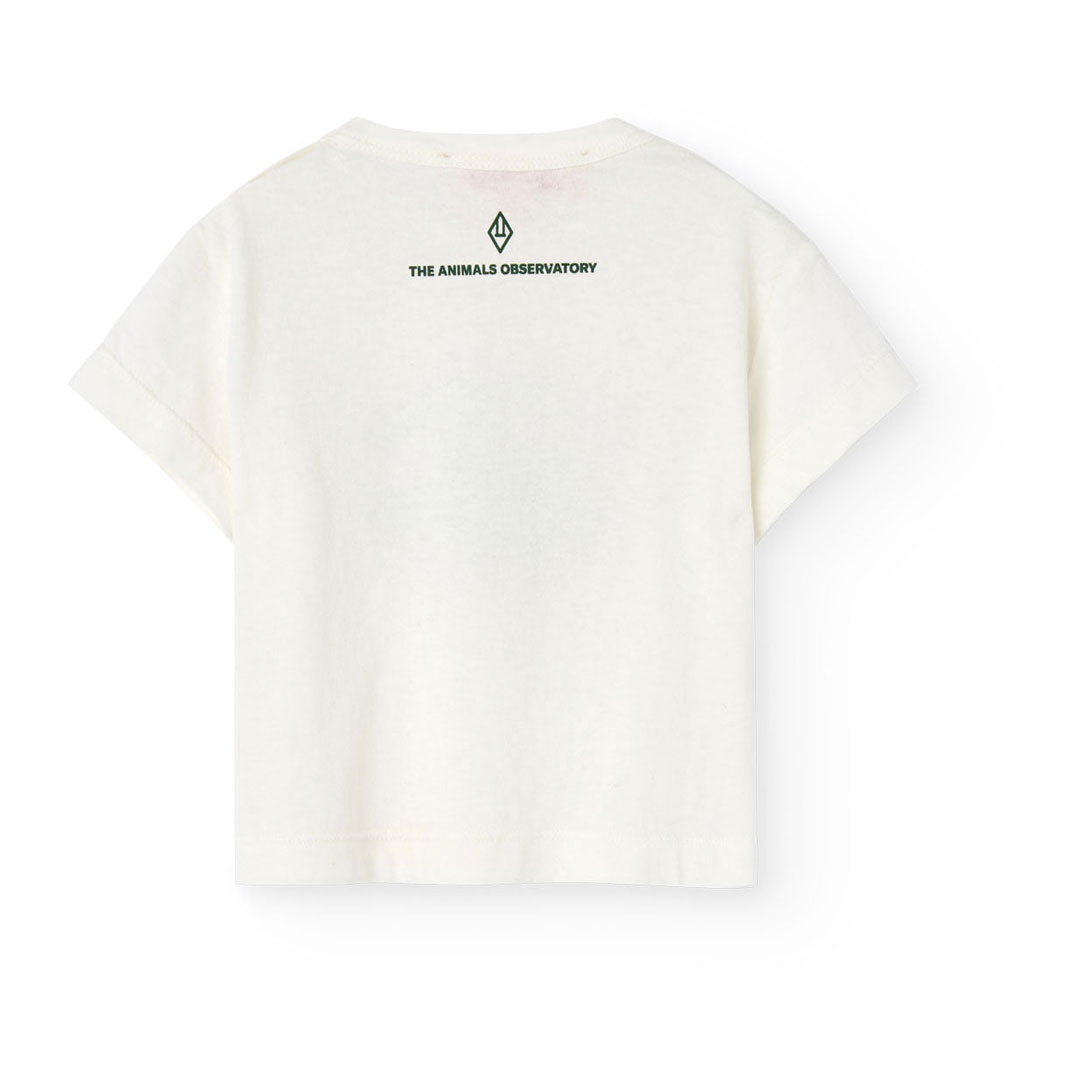 The Animals Observatory White Logo Pangolin Baby T-Shirt