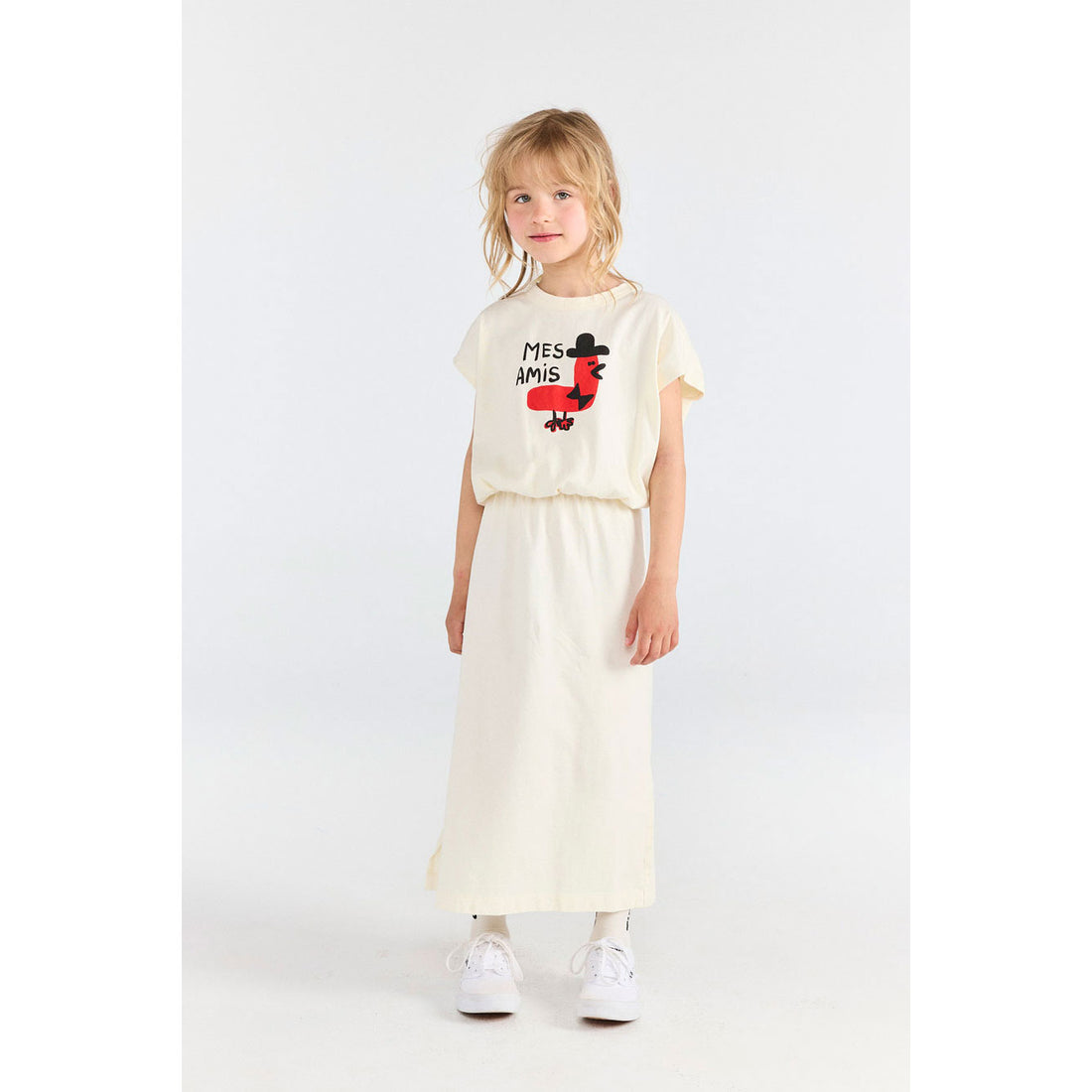 The Animals Observatory White Orca Midi Dress