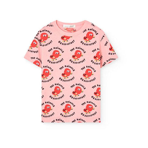 The Animals Observatory Soft Pink Rooster T-Shirt