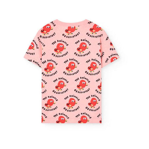 The Animals Observatory Soft Pink Rooster T-Shirt