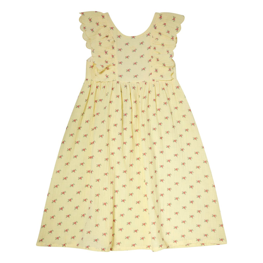 Tocoto Vintage Yellow Flower Print Dress