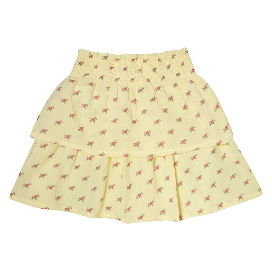 Tocoto Vintage Yellow Flower Print Skirt