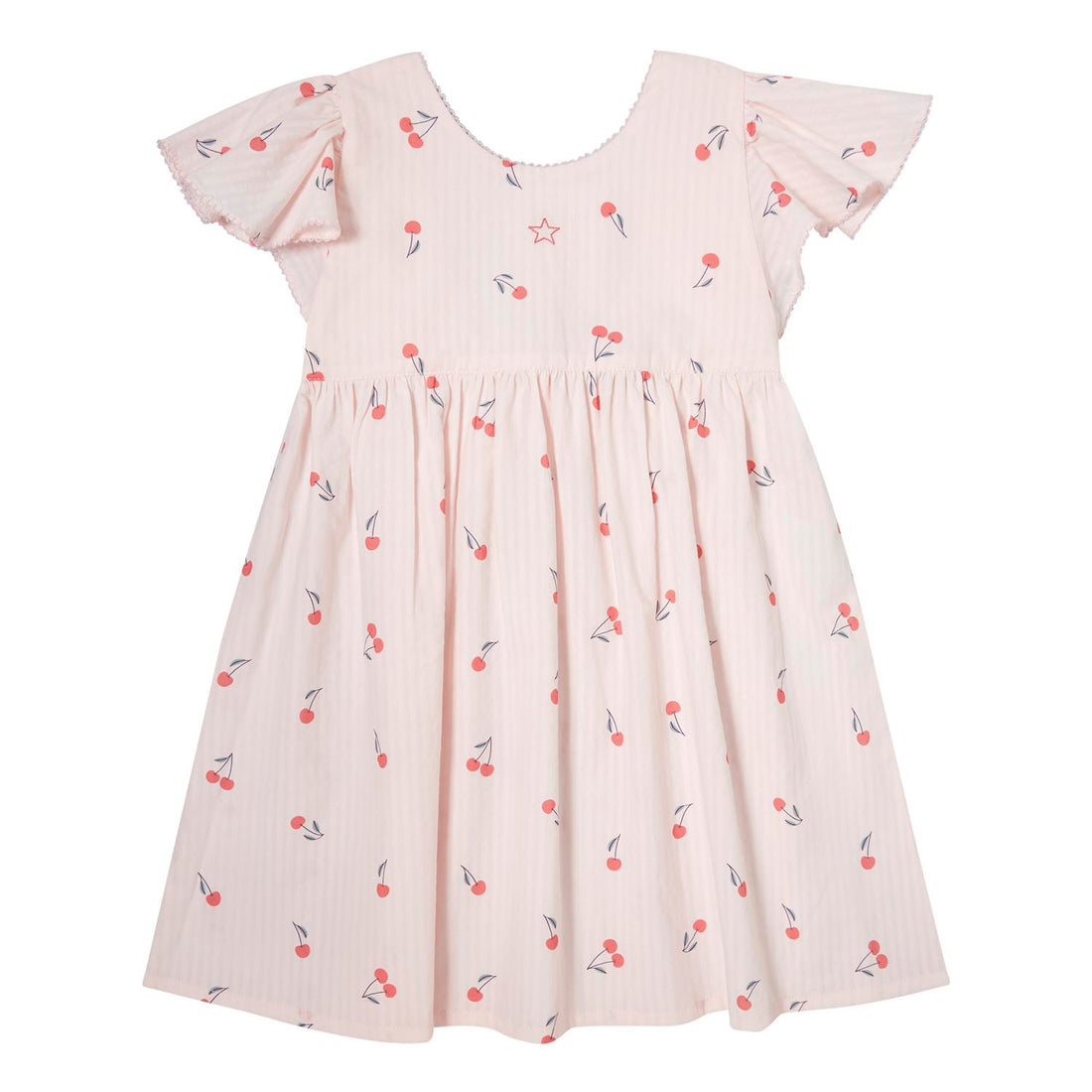Tocoto Vintage Pink Cherry Print Dress