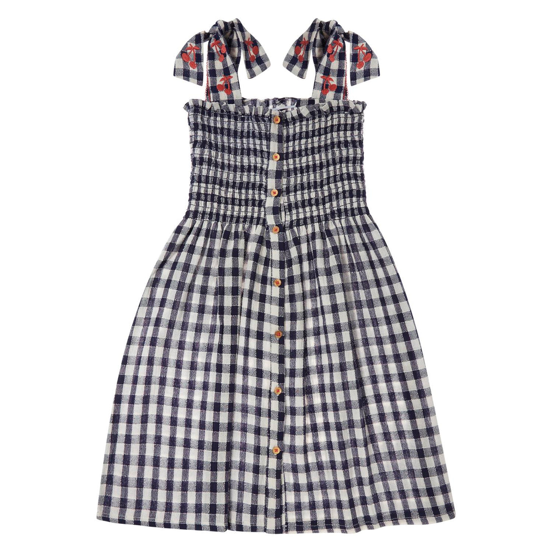 Tocoto Vintage Blue Check Vichy Long Dress – Ladida