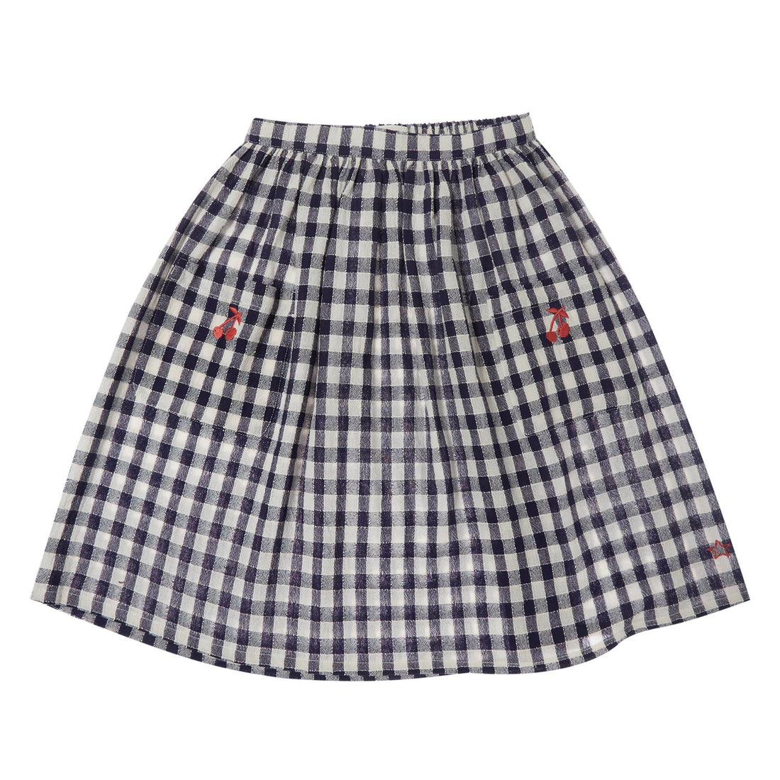 Tocoto Vintage Blue Check Vichy Skirt