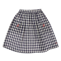 Tocoto Vintage Blue Check Vichy Skirt