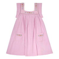 Tocoto Vintage Lavender Flower Embroidered Dress