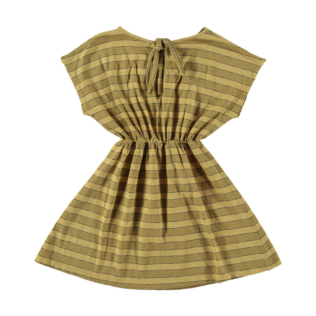 Tocoto Vintage Mustard Striped Flame Dress
