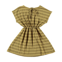 Tocoto Vintage Mustard Striped Flame Dress