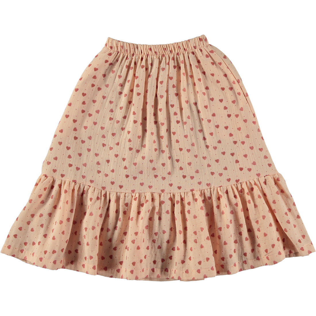 Tocoto Vintage Heart Print Midi Skirt