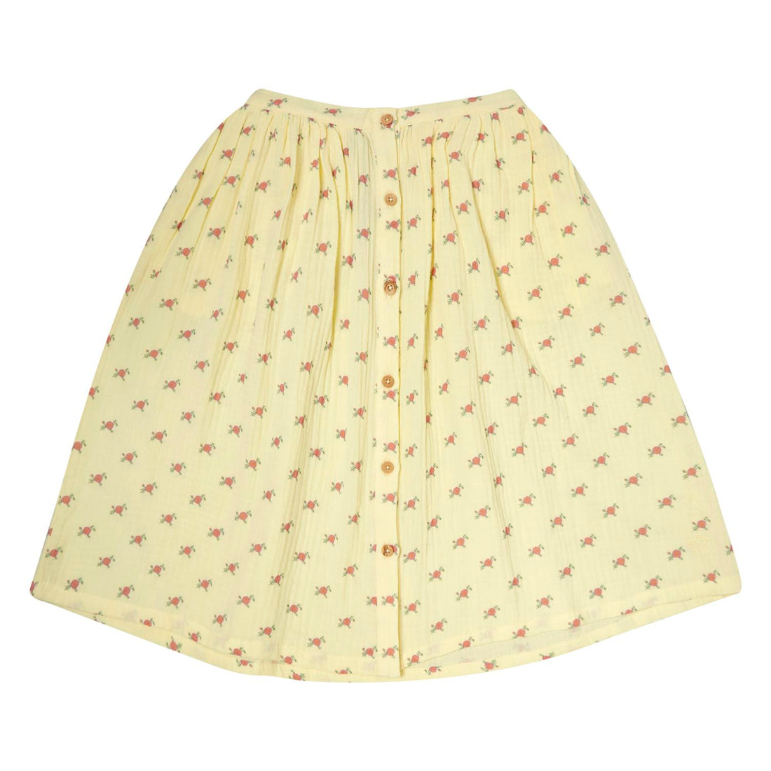 Tocoto Vintage Yellow Flower Print Long Skirt